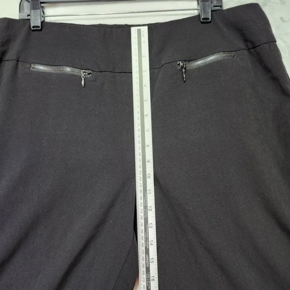 Harbor Bay Collection Women Black Straight Leg‎ Zipper Pocket Pants Plus Size 16